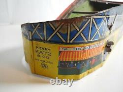 J5 Rare Henery Katz Coney Island Roller Coaster The Big Dip Tin Litho Wind-up