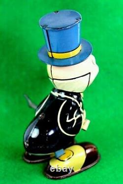 JIMINY CRICKET Tin Mechanical Wind Up Toy Vintage 50's Walt Disney Productions