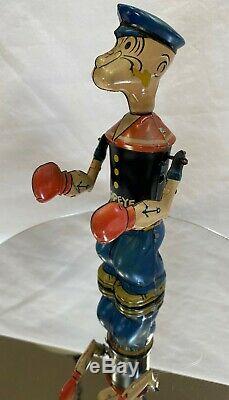 J Chein 1932 Popeye Shadow Boxer Beautiful Original Wind-up