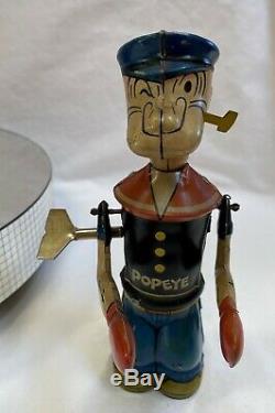 J Chein 1932 Popeye Shadow Boxer Beautiful Original Wind-up