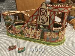 J. Chein & Co. No. 2751 Mechanical Tin Lithographed Windup Roller Coaster in box