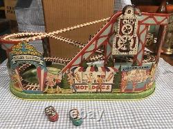 J. Chein & Co. No. 2751 Mechanical Tin Lithographed Windup Roller Coaster in box