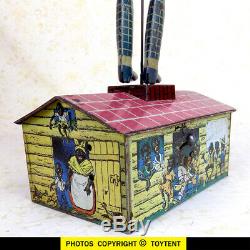 Jazzbo Jim the Dancer on the Roof 1921 Unique Art tin wind-up toy. SEE MOVIE