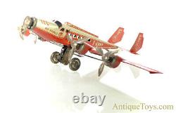 Joustra Air France Four Engine F-ANNY Tin Litho Windup Airplane withBatt Light