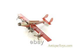 Joustra Air France Four Engine F-ANNY Tin Litho Windup Airplane withBatt Light