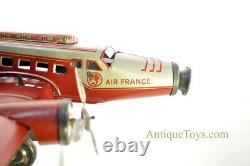 Joustra Air France Four Engine F-ANNY Tin Litho Windup Airplane withBatt Light