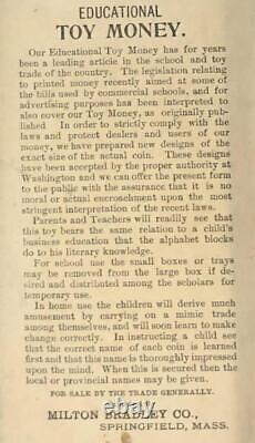 LATE 1800s E. S FISHER MILTON BRADLEY EDUCATIONAL TOY MONEY BOX MONOPOLY GAME