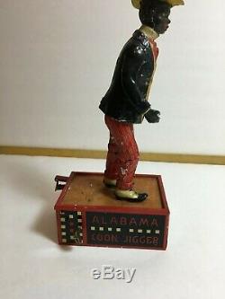 LEHMANN ALABAMA CN JIGGER ANTIQUE BLACK TIN TOY GERMANY TINPLATE wind up