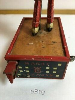 LEHMANN ALABAMA CN JIGGER ANTIQUE BLACK TIN TOY GERMANY TINPLATE wind up