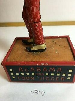 LEHMANN ALABAMA CN JIGGER ANTIQUE BLACK TIN TOY GERMANY TINPLATE wind up