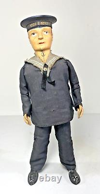 LEHMANN DANCING SAILOR c. 1910 TIN LITHO TOY GERMANY WIND UP TINPLATE with BOX