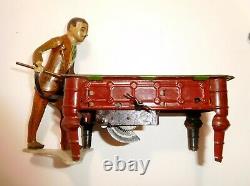 LOOK Tin wind-up billiard pool toy C1920 Gunthermann Germany Exc condition NR