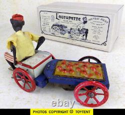L'Autopatte mechanical fruit vendor Fernand Martin Toys Paris 1910 SEE MOVIE
