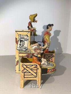 L'il Abner Dog Patch 4 Piano Litho Tin Wind Up Toy 1945 Unique Art Mfg. USA