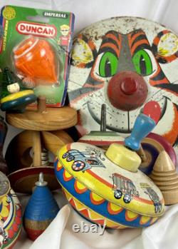 Large Grouping of Vintage Toys (30++)' Made In USA Metal, Wood, Plush