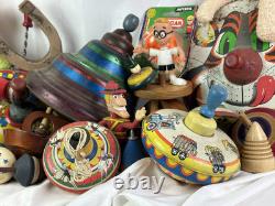 Large Grouping of Vintage Toys (30++)' Made In USA Metal, Wood, Plush