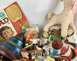 Large Grouping of Vintage Toys (30++)' Made In USA Metal, Wood, Plush