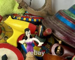 Large Grouping of Vintage Toys (30++)' Made In USA Metal, Wood, Plush