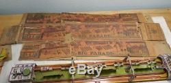 Large Vintage Marx Big Parade Tin Litho Wind Up & Box