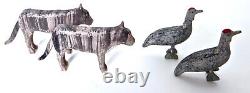 Late 19th Century Flat Bottom Toy Noah's Ark with 34 Figures. German Circa 1880