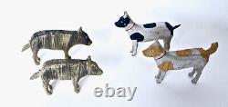 Late 19th Century Flat Bottom Toy Noah's Ark with 34 Figures. German Circa 1880