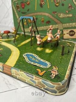 Lee Toy Mechanical Playground with Box Vintage 1950s