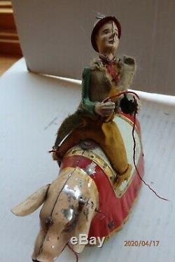 Lehmann Paddy and the Pig Antique Tin Windup Toy Germany 1903 Patent date Works