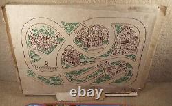 Lemezarugyar Hungary Tin Litho Wind Up Car Bus Streets Town City Traffic Game