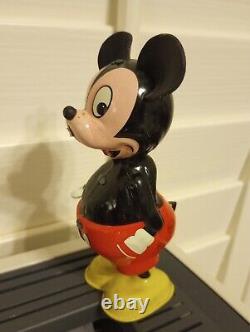 Linemar Walt Disney Mickey Mouse Spinning Tail Toy Tin Litho Wind-up with Box