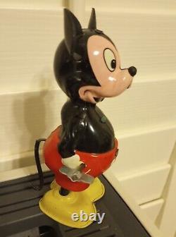 Linemar Walt Disney Mickey Mouse Spinning Tail Toy Tin Litho Wind-up with Box