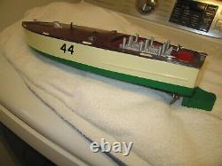 Lionel race boat #44 WOW! LOOK! PREWAR windup tin partial restoration with issues