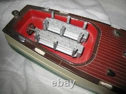 Lionel race boat #44 WOW! LOOK! PREWAR windup tin partial restoration with issues