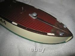 Lionel race boat #44 WOW! LOOK! PREWAR windup tin partial restoration with issues