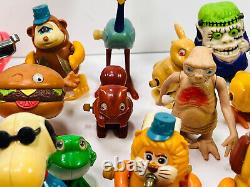 Lot (40+) vtg Wind-Up Toys tomy ET pacman monsters garfield santa snoopy