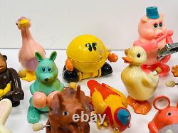 Lot (40+) vtg Wind-Up Toys tomy ET pacman monsters garfield santa snoopy