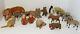 Lot Of 15 Vintage Flocked Animals Toys Decor Assorted Safari Bears Zebra Monkey