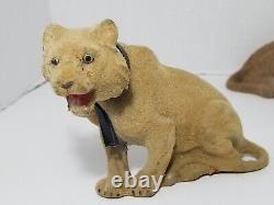 Lot Of 15 Vintage Flocked Animals Toys Decor Assorted Safari Bears Zebra Monkey