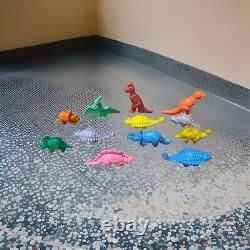 Lot of 12 Vintage Diener Dinosaurs Erasers Pencil ALL UNIQUE & RARE ONES