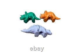 Lot of 12 Vintage Diener Dinosaurs Erasers Pencil ALL UNIQUE & RARE ONES