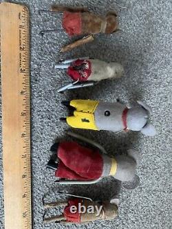 Lot of 5 Five Schuco Mohair Key WInd Mice Mouse GERMANY 2 Work Come With 1 Key