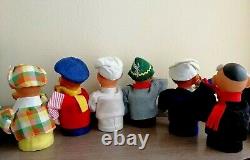 Lot of 6 pcs of Vintage Circa 1960s Drinking Man Squeaker Toys. Rare