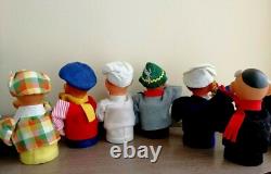 Lot of 6 pcs of Vintage Circa 1960s Drinking Man Squeaker Toys. Rare