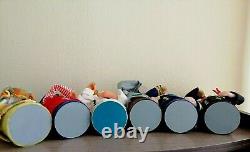 Lot of 6 pcs of Vintage Circa 1960s Drinking Man Squeaker Toys. Rare