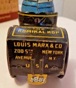 Louis Marx BEAT IT THE KOMIKAL KOP Wind-Up Tin Litho Toy 1930's Antique Vintage