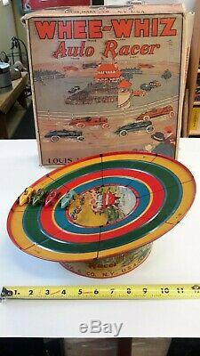 Louis Marx Co. Tin Windup Whee-whiz Auto Racer Toy With Box, All Original, Rare