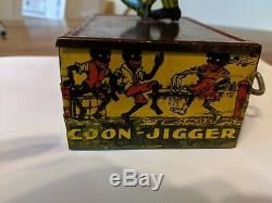 Louis Marx Somstepa Coon Jigger Dancing Wind Up Tin Litho Toy Rare Vintage c1926