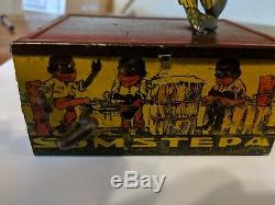 Louis Marx Somstepa Coon Jigger Dancing Wind Up Tin Litho Toy Rare Vintage c1926