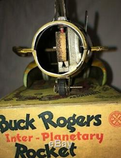 MARX BUCK ROGERS 25th CENTURY ROCKET SHIP NEAR MINT IN ORIGINAL BOX WINDUP