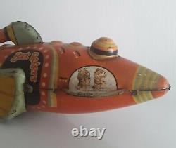 MARX BUCK ROGERS Wind Up TIN ROCKET SPACE SHIP 12 SPACESHIP ANTIQUE TOY WORKS