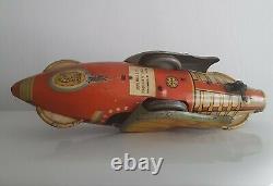 MARX BUCK ROGERS Wind Up TIN ROCKET SPACE SHIP 12 SPACESHIP ANTIQUE TOY WORKS